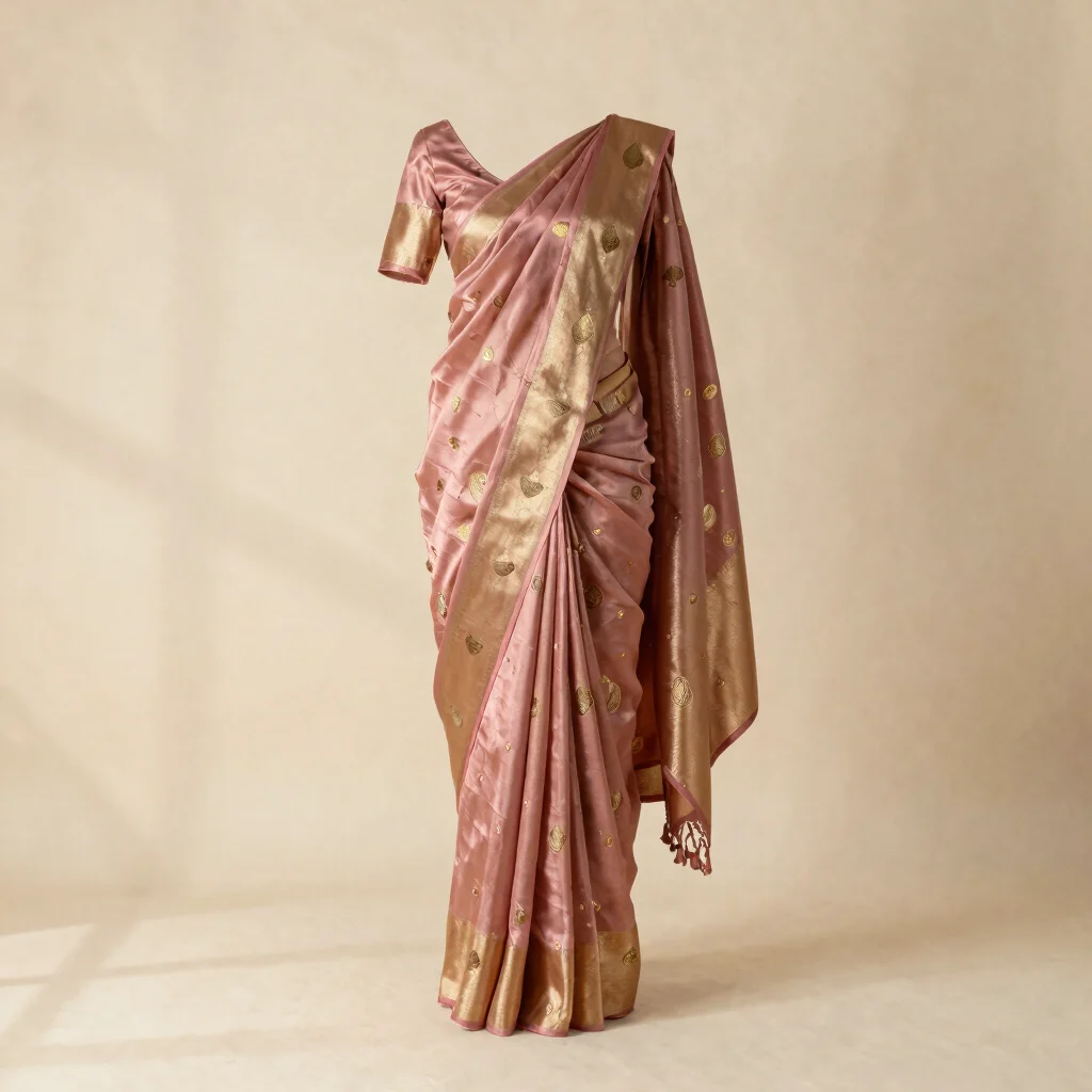 Rose Silk Banarasi Saree