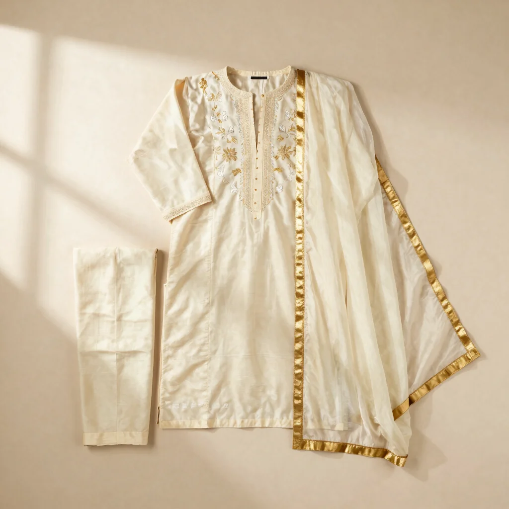 Ivory Floral Suit Set